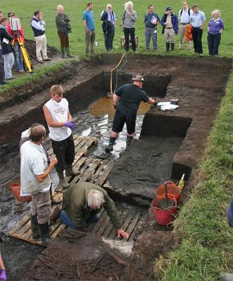 A site tour of Star Carr during the 2010 season of excavation (Reproduced with kind permission of Nicky Milner)